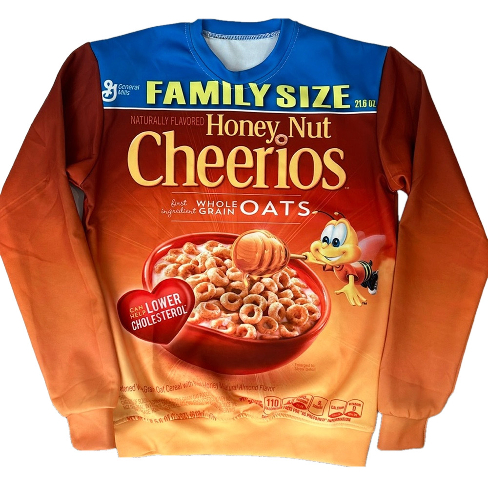 Super Unique Cheerios Crew Neck Long Sleeve Sweatshirt Youth XL or Adult XS